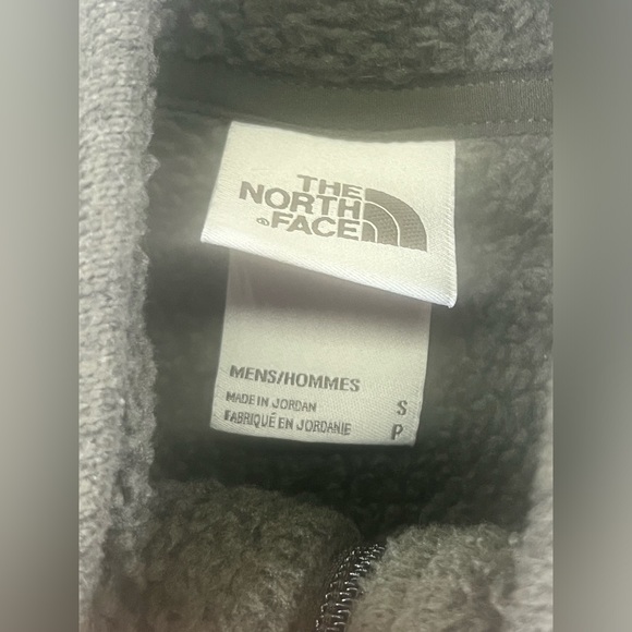 North Face Sweatshirt Mens Small Green Design 1/2 Zip Fleece Line E4 - Picture 3 of 8